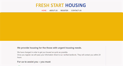 Desktop Screenshot of freshstarthousing.co.uk